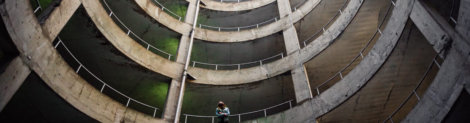 spiral stairs with white light
